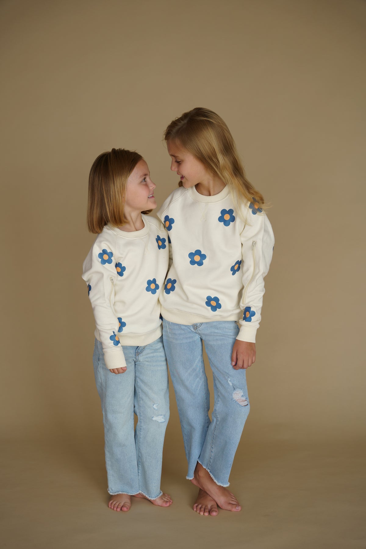 Floral Adaptive Kids Sweatshirt with IV Access
