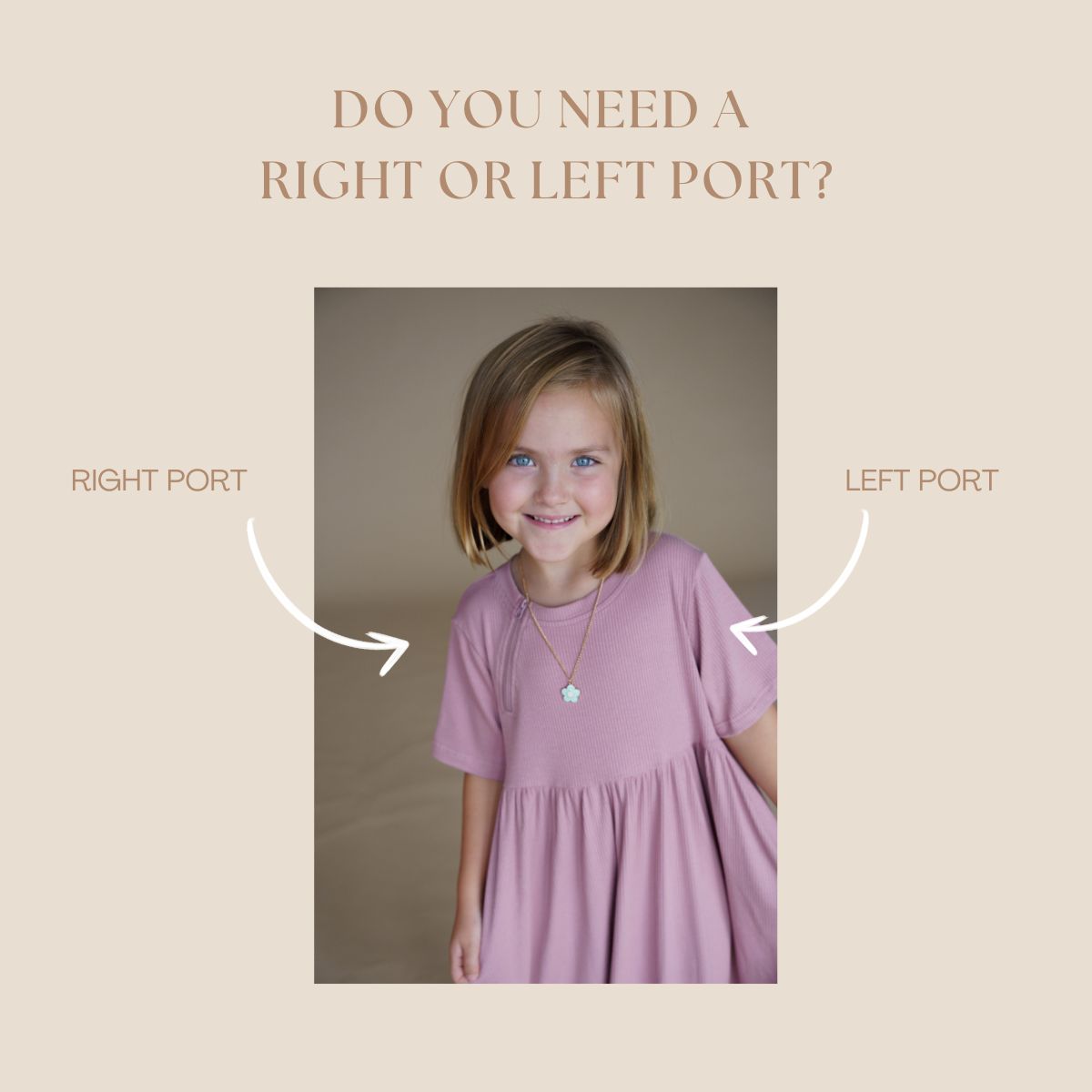 Girls' Adaptive Dress with Chest port Access | Hattie and Thomas